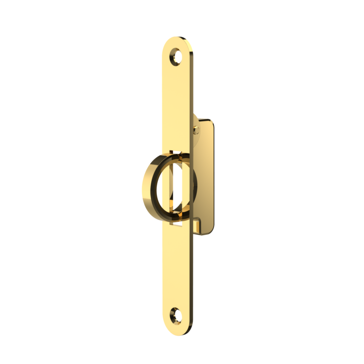 Edge handle for sliding doors, brass